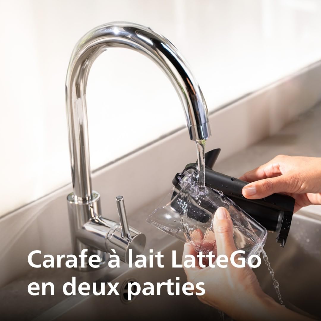 Série 5400 Machine Expresso(EP5447/90)-Café à Grain - LatteGo Mousseur à Lait,12 Spécialités de Café,Affichage Intuitif,4 Profils Utilisateur